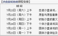 2011年第二期心理沙盘游戏培训招生简章--已结课，停止招生